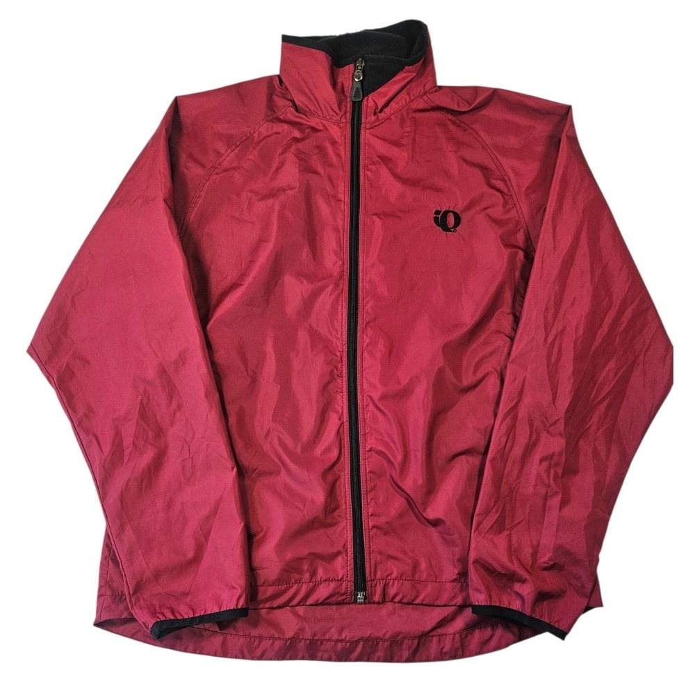 Pearl Izumi Womens Burgundy Cycling Windbreaker Jacket Full Zip Lg Ventilated